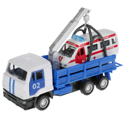 Игрушка металлическая Kamaz Эвакуатор Технопарк SB-19-29-D-WB